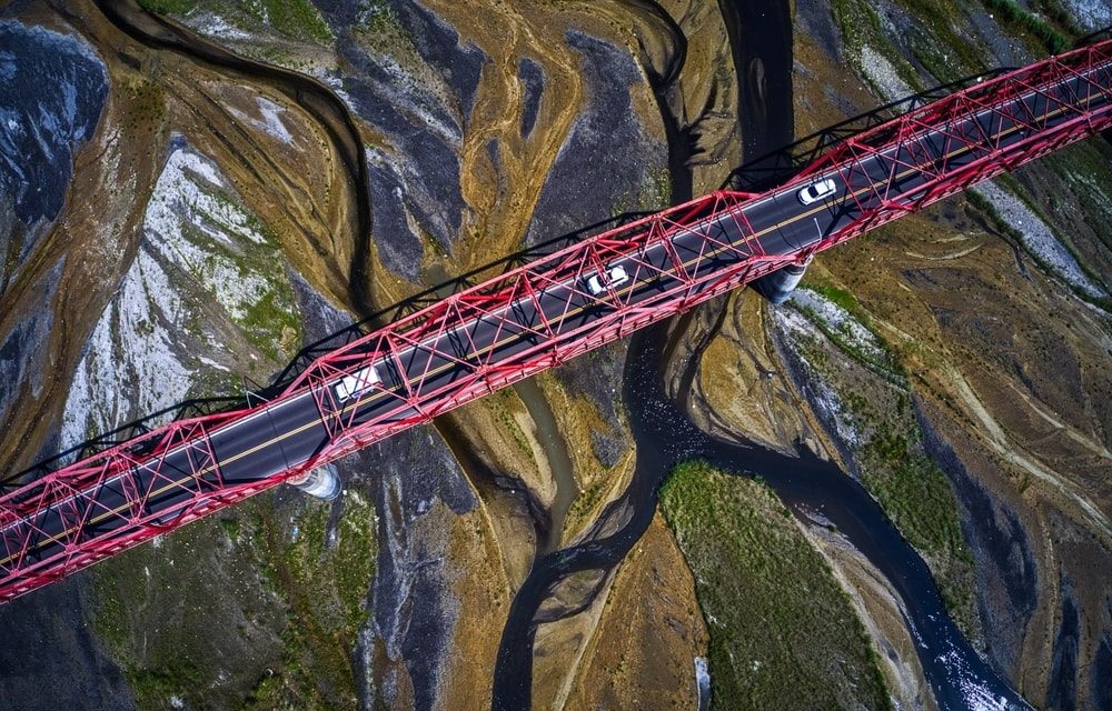 bridge over an dry driver