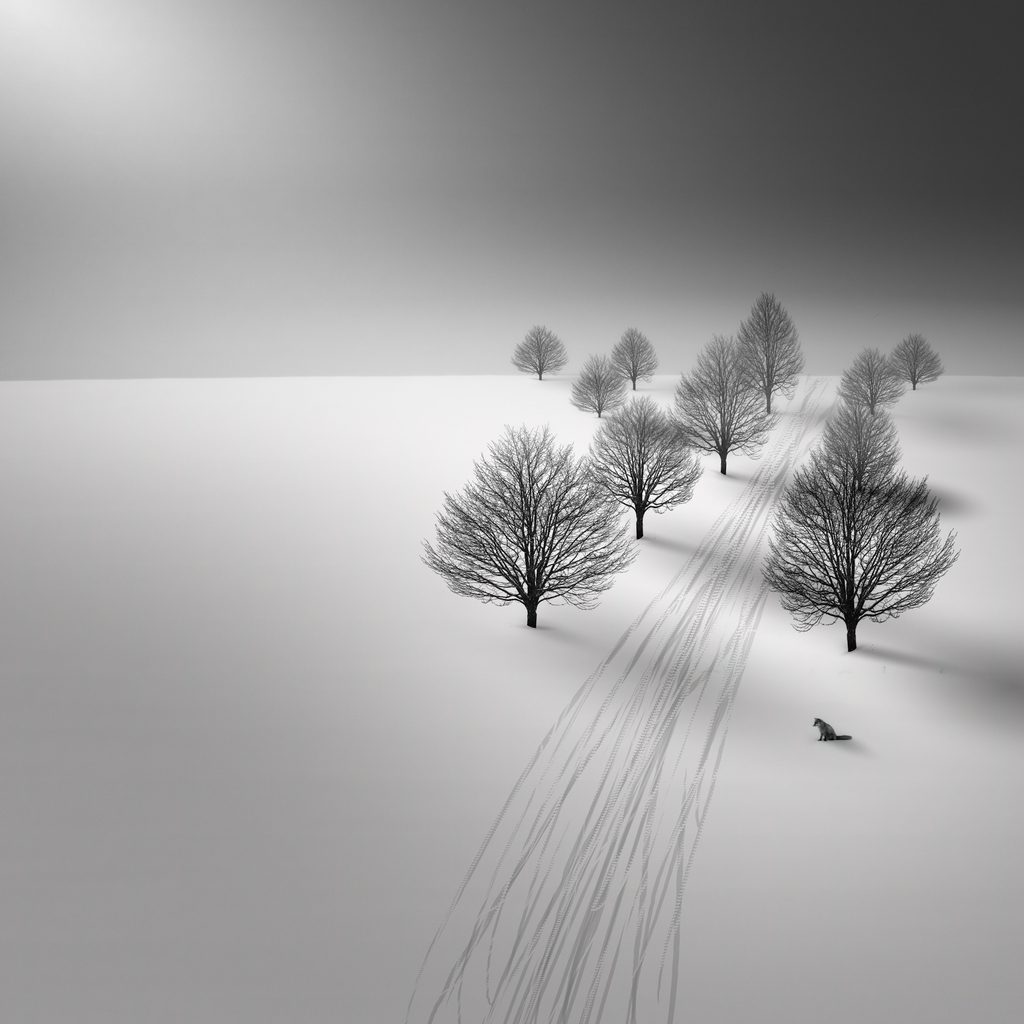 Snowy landscape of trees by Ryo Iwasaki, Nature Best New Talent 2022